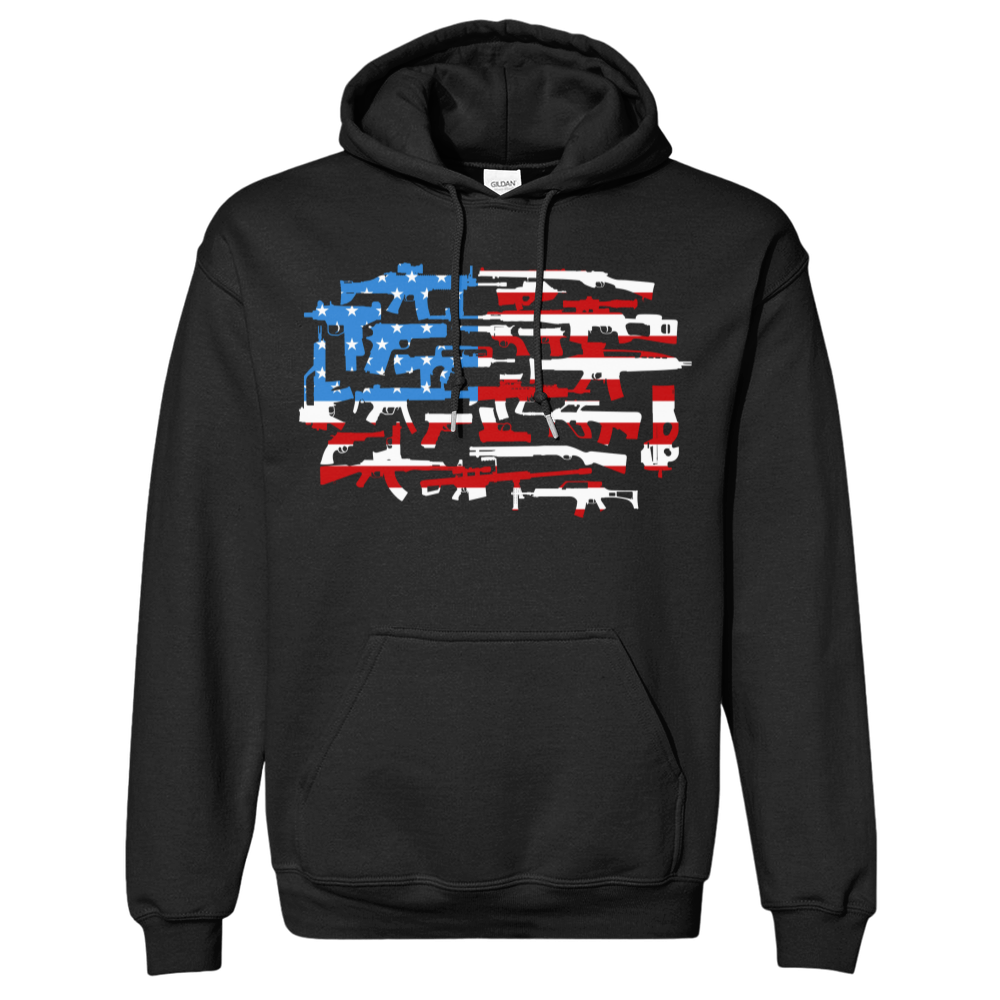 GUNS FLAG FREEDOM HOODIE